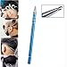 Hair Styling Tools Hair Cutting Stick for Hair Design/Hair Tattoo with 10 Accessories and 1 Tweezers (blue)