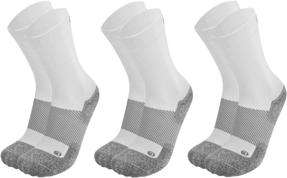 OrthoSleeve WC4 Wellness Socks for Diabetes,Edema,Neuropathy & Circulation (Noshow, Medium, White, 1 Pair): Health & Personal Care
