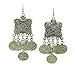 SUNSCSC Silver Plated Coin Earrings Beach Bohemian Ethnic Jewelry Belly Dance Accessory Hook Earrings