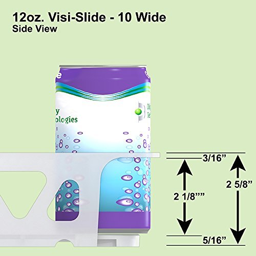 Display Technologies, LLC 12oz. Visi-Slide 10 wide Shelf Glide - 6 Pack - Thumbnail 4
