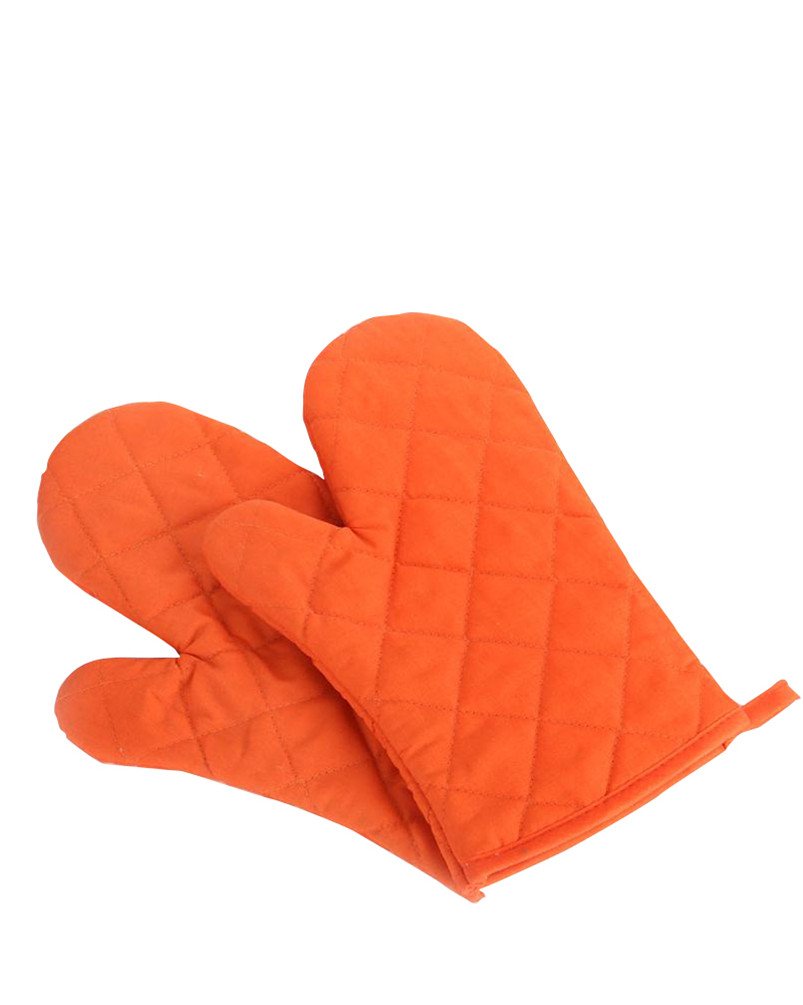 Oven Baking Gloves Cooking Mitts Kitchen 1 Pair Orange