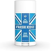 Fresh Kidz Deodorant Stick for Kids and Teens - Baking Soda and Aluminum-free 24 Hour Protection for Sensitive Skin - Boys "Blue", 2.65 oz / 75 g