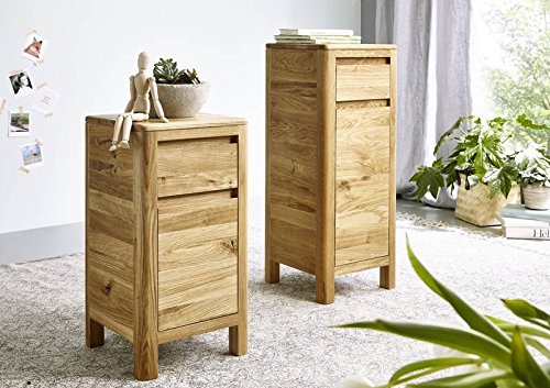 MASSIVMOEBEL24.DE Kommode groß Wildeiche 30x79x30 Natur geölt LINZ #20 modern