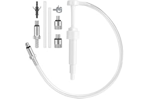 Lower Unit Oil Pump Kit for Standard Quart Bottles with 28mm Caps, 10CC Stroke Gear Oil Pump with 3/8" Metal Swivel 8mm & 10m