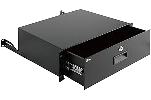 Tecmojo 3U Rack Drawer,Rack Mount Drawer for 19in Network Equipment/Server/AV Rack or Cabinet Enclosure,Sliding and Lockable 