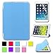 BESDATA Ultra Thin Magnetic Smart Cover for Apple iPad Mini 1st Generation [Wake/Sleep Function] Translucent Back Case + Screen Protector + Cleaning Cloth + Stylus (Sky Blue)