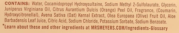 MRS. MEYER’S CLEAN DAY HAND SOAP, OAT BLOSSOM SCENT, 12.5 FL OZ BOTTLE