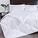 puredown® Lightweight Goose Feather Down Comforter Queen Size, White Duvet Insert Full for Warm Weather/Hot Sleeper(White, 88 * 88