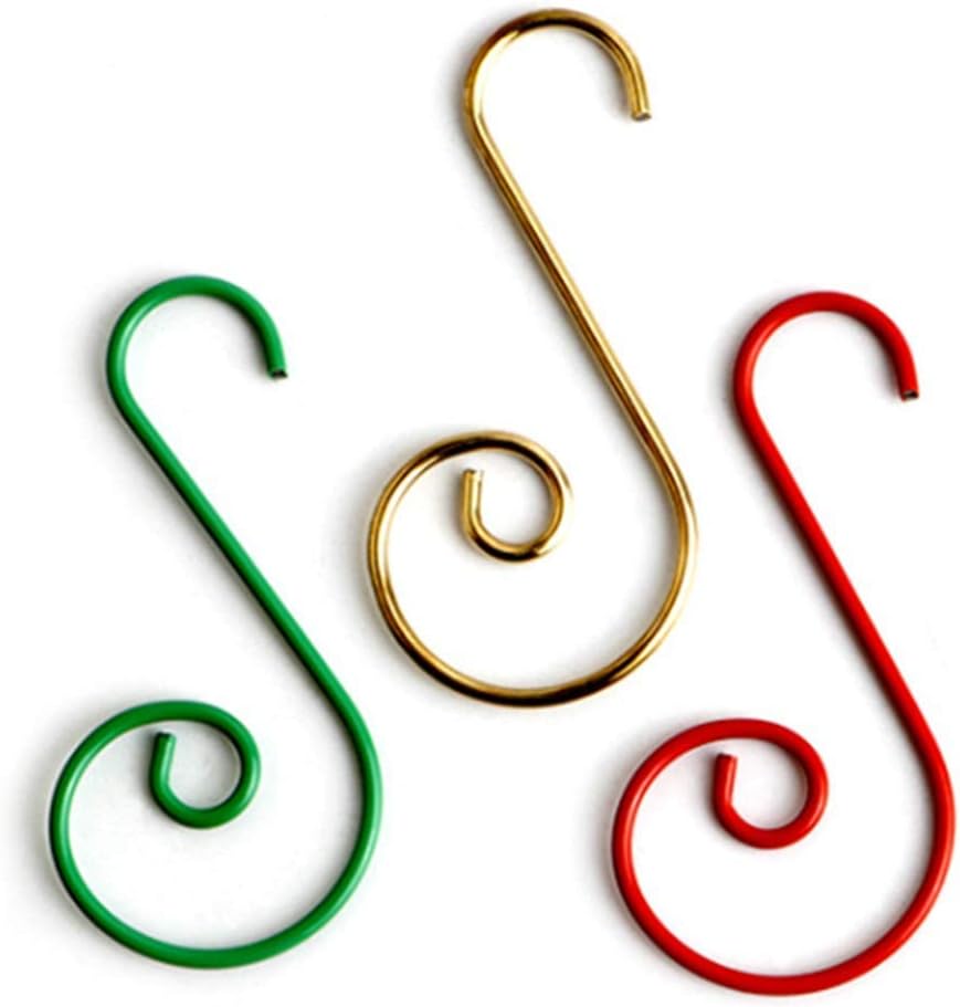 Ornament Hooks - Supoice Green & Gold & Red Christmas Ornament Hooks 120 Pcs Stainless Steel Christmas Ornament Hangers Perfect for Christmas Tree Decorations