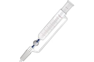 ADAMAS-BETA Glass Equalizing Dropping Funnel,Constant Pressure Funnel with PTFE Stopcock Chemistry Laboratory Glassware (60ml,24/40 Joint)
