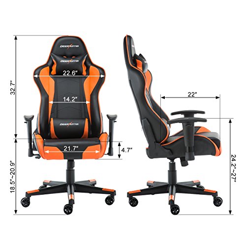 Deerhunter Gaming Chair, Leather Office Chair, High Back Want It All