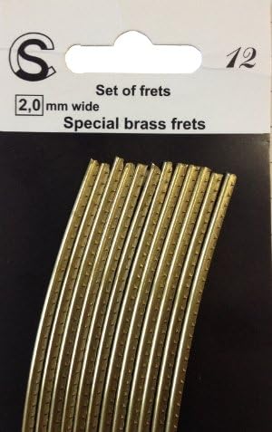 12 CUES 13 cm Keys Pre-Cut Frets Curved Guitar Brass Medium Special Brass sb215100s