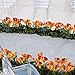 GTIDEA 20Pcs Fake PU Calla Lily Artificial Flowers Bride Wedding Bouquet for Table Centerpieces Arrangements Home DIY Garden Office Decor (Orange)