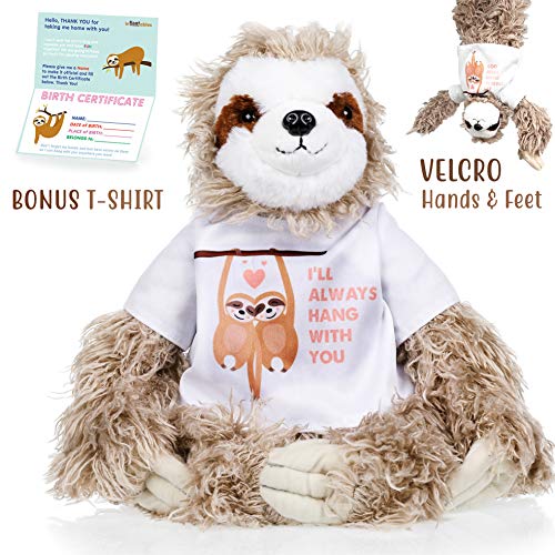 infloatables Stuffed Sloth - Giant 22 Inch Large Plush Sloth Toy - Giant Sloth Stuffed Animal Large Toy - Cute Birthday Sloth Gifts for Girls & Boys