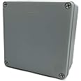 DJC Supply Co. 6" x 6" x 3" Weather & Dust Proof PS Plastic Junction Conduit Box Enclosure (5.5"x5.5"x3" Interior Dimension) 1 Pack