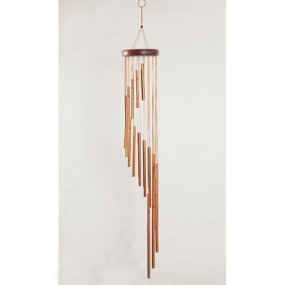 Bits and Pieces 89cm Tall Wind Chimes Indoor/Outdoor Spiral Bronze Decoration Home Decor