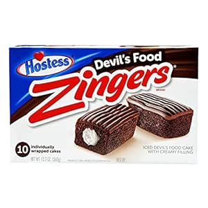 Hostess Zingers Iced Devil's Food Cake 10 Per Box