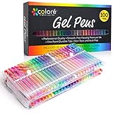 Colore Gel Pens Set of 100 Drawing Art Markers for Adult Coloring Books - Get Rare Colors in Premium Quality Pen Set