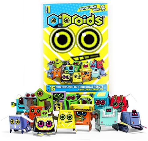 OiDroids Nuts 'n' Bolts Crew Set 1 - Pack of 15 Papercraft Robot Cards