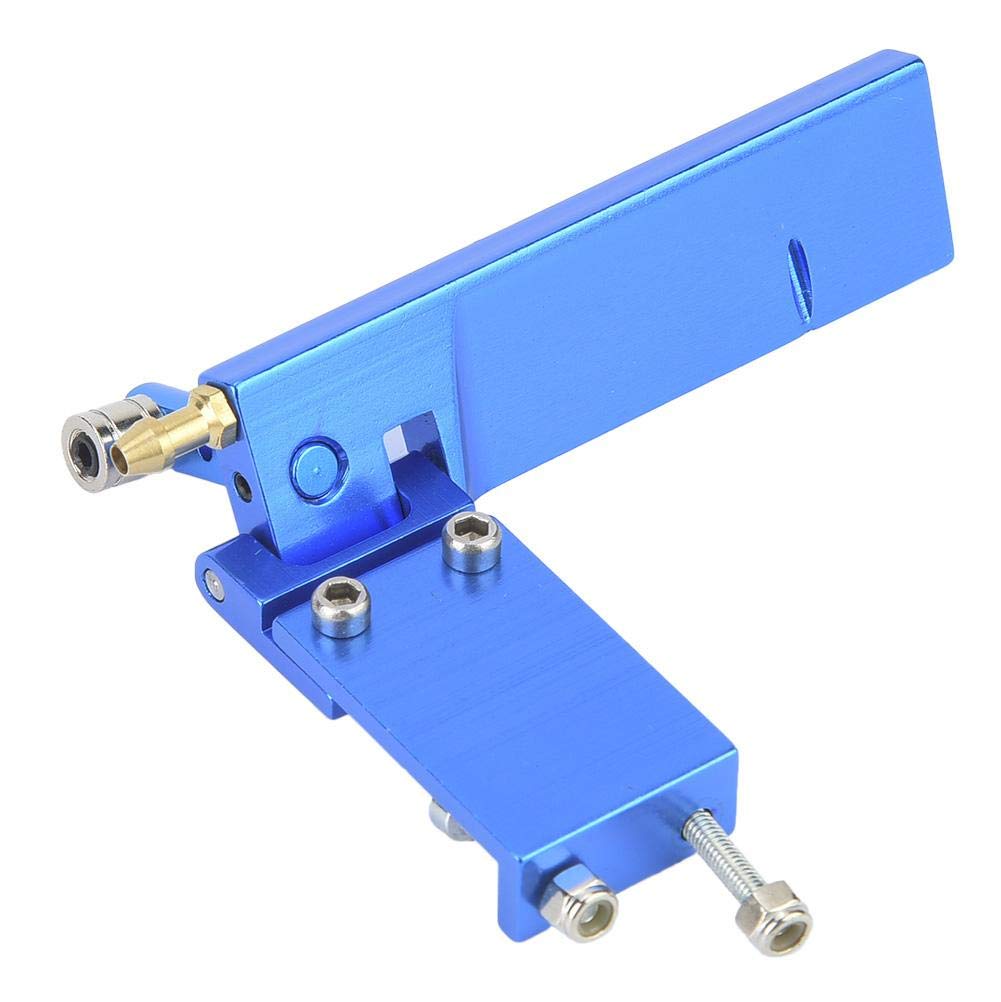 RC Boat Rudder, Aluminum Rudder with Water Pickup for Remote Control Electric/Methanol Boat Model (Blue, 95mm)