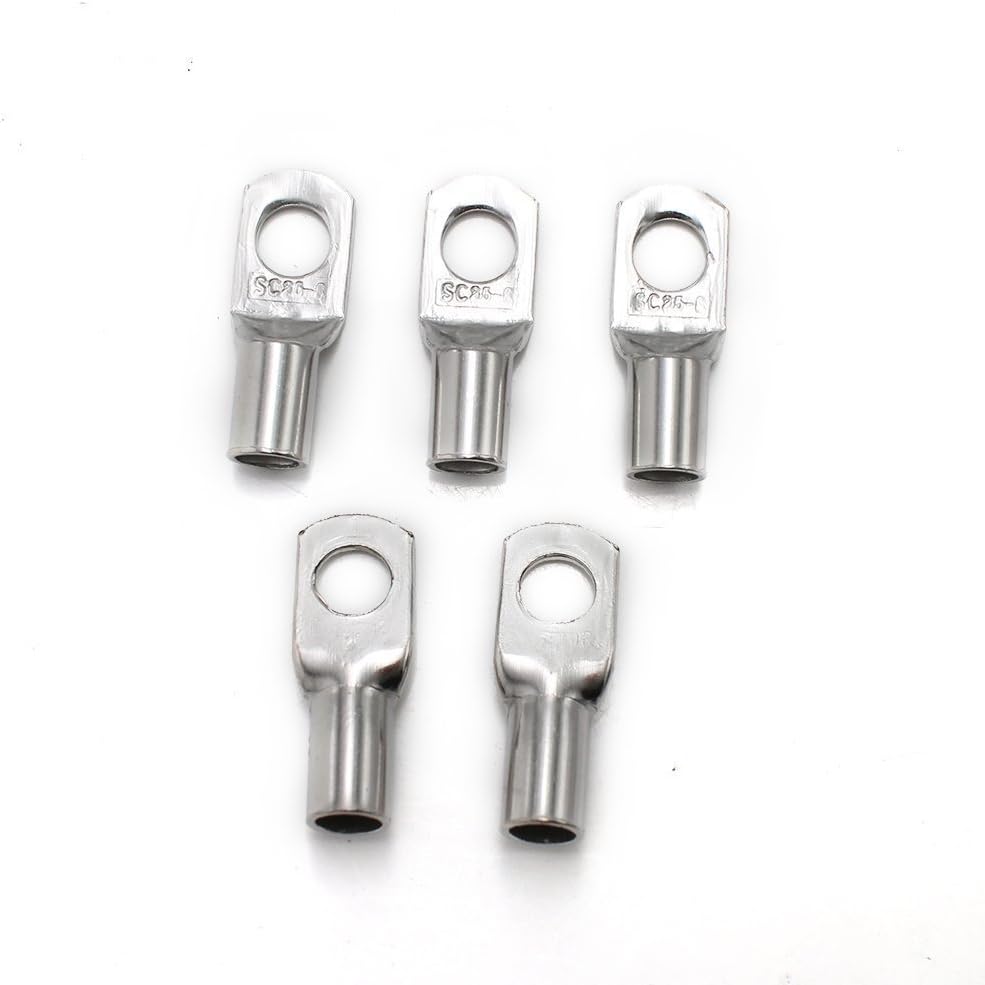 DollaTek 60pcs Bolt Hole Tinned Copper Terminals Set-Wire terminals Connector Cable lugs Battery SC Terminals Glimpse of Mouth - Image 4