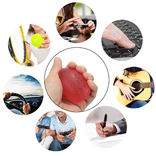 Cherislpy Massage Lacrosse Balls for Myofascial Release-Finger Resistance Bands Trainer for Golf Grip, Guitar Finger, Forearm Exercise, Cycling, Climbing, Prevention and Rehab - 6 Set - Thumbnail 4