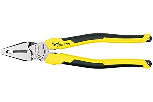Tsunoda PP-200ATG, High-Leverage Combination Pliers for Electricians 8-inches (200mm), Heavy Duty Pliers
