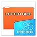 Pendaflex Recycled Hanging Folders, Letter Size, Orange, 1/5 Cut, 25/BX (81607)