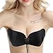 Strapless Self Adhesive Silicone Invisible Push-up Bra Reusable Padded Invisible Bra , Black D