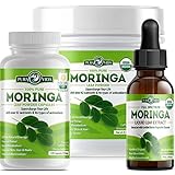 PURA VIDA Moringa Oleifera Combo Pack | Moringa Powder, Moringa Capsules and Moringa Extract Drops
