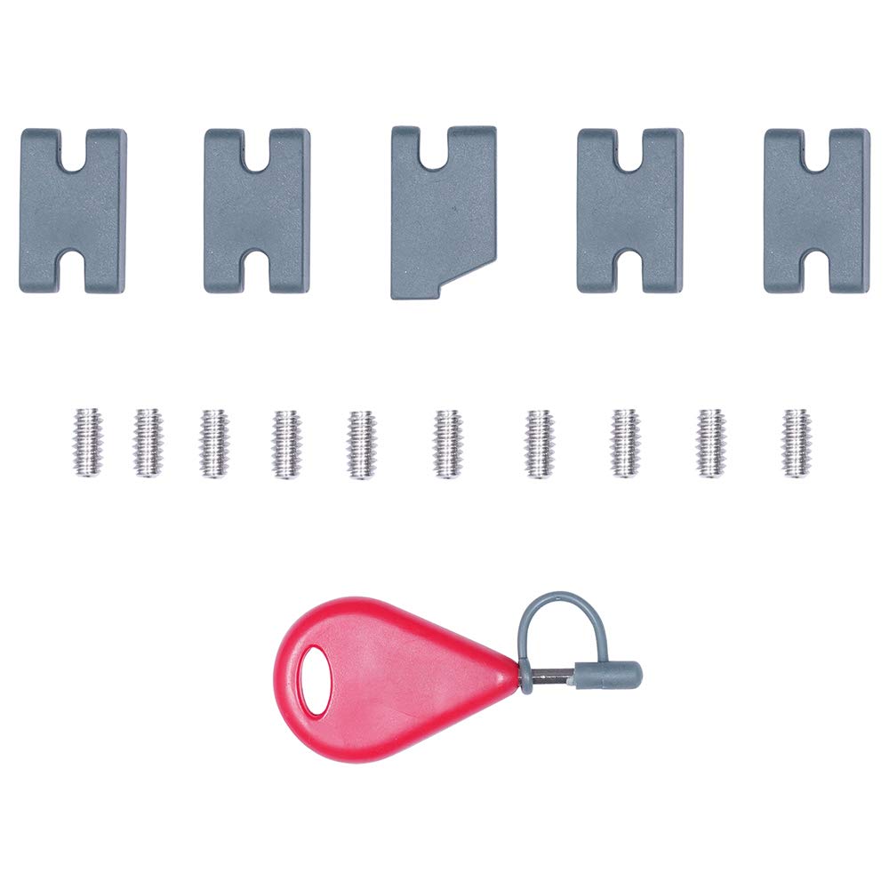 iBOARD Tab Iinfill Kit and Fin Key,Infill FCS 2 Compatibility Box，(1 Fin Key+10 Screws+5 Tabs) for Surfboard