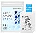 Acne Pimple Patch, Hydrocolloid Acne Healing Patches, Invisible Absorbing Cover, Blemish Spot Treatment Pore Dots, Skin Tag Remover, Care Dressing, Facial Acne Scar Free Stickers (72 Patches)