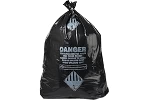 Ultrasac 33 Gal. Asbestos 4 Mil Bag - 30" x 40" - Pack of 50, Black (UL-ASB-4 MIL-50)