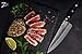 Zelite Infinity 8 Inch Chef Knife - Damascus Japanese Chef's Knife for Kitchen with Curved Handle; Professional Kitchen Knife with Japanese AUS-10 Super Steel 45-Layer - Leather Sheath