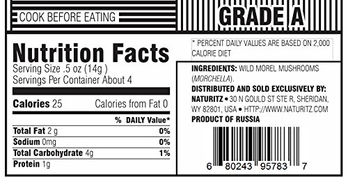 Premium Wild Siberian Dried Morel Mushrooms - 2 oz - Vacuum sealed | USDA Organic