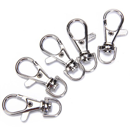 image for GREEN FABWOOD 5pcs 5/16 Inch Swivel Trigger Snap Hooks Silver--Used fo