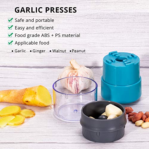 DOVAVA Can Opener, Garlic Press, Peeler,Garlic Peeler,Cleaning Brush Kitchen Accessories Tool Set-5 for Family Cooking Walnut Peanut Ginger