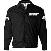 NYC FACTORY Men's Security Windbreaker Jacket (Brushed Liner, Button)
