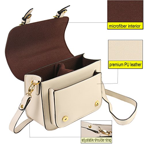 SAIKA Retro Vintage PU Leather Shoulder Bag Case for Polaroid Fujifilm Instax Mini 9/Mini 8/Mini 26/Mini 90/Instant Film Camera/Fujifilm Instax Mini Instant Film Etc