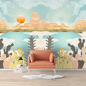 Wall Mural Nordic Style Nature Landscape Removable Wallpaper Wall Sticker for Bedroom Living Room - 66x96 inches