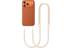ZUBUHUHU Crossbody Strap Compatible with Iphone 17/Air/Pro/Max Phone Cases and Other Device with Dual Lanyard Holes, Adjustable Hands-free Shoulder Neck Camera Phone Strap (Beige)