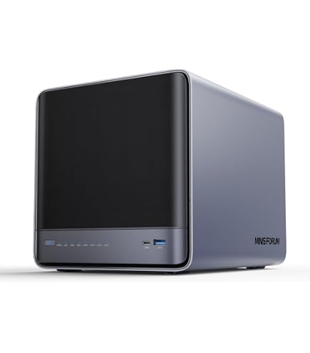 MINISFORUM PC AI NAS N5 Pro AMD Ryzen AI 9 HX Pro 370 (12C/24T), 2