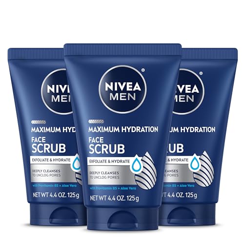 NIVEA MEN Energy Face Scrub Foaming Gel, 4.4 Ounce Tube (Pack of 3) by Nivea Men