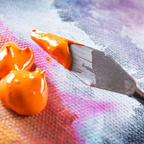 QBIX Malmesser-Set â Ultimativer Künstlerbedarf mit 5 Spachtel-Malwerkzeugen â Edelstahl-Farbschaber-Set mit Holzgriff â Perfekt für Ãlmalerei, Mischschaber, Ãlmischung – Bild 4