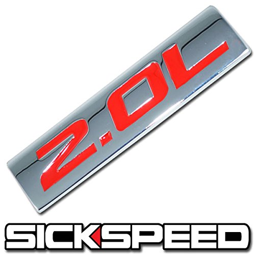 Chrome/Red Metal 2.0L Engine Race Motor Swap Emblem Badge For Trunk Hood Door for Nissan 240SX