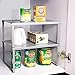 NEX Kitchen Cabinet And Counter Shelf Organizer, Expandable & Stackable, Silver