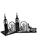 Famous Landmark of Europe and America Iron Metal Decorative Bookends Book End Book Organizer for Library School Office Home Deck Study Gift (Big Ben and London Eye)
