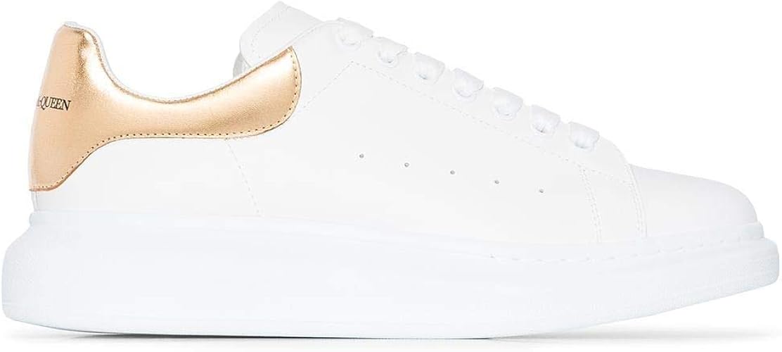 Amazon Alexander Mcqueen ラグジュアリーファッション メンズ whnbg9075 ホワイト 革 運動靴 シーズンパーマネント Alexander Mcqueen シューズ バッグ