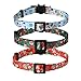 Lamphyface 6 Pack Christmas Cat Collar with Bell Breakaway Adjustable