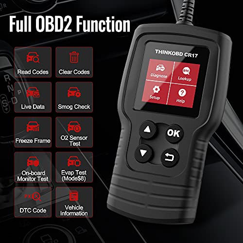 Thinkcar CR17 OBD2 Scanner, Check Engine Code Reader Car Diagnostics Scan Tool, OBD Reader Scaner Vehiculo for All CAN OBD II Protocol Cars Since 1996